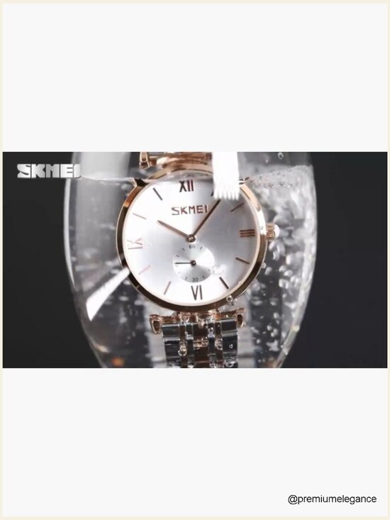 Women Stainless Steel Analog Quartz Wrist Watch 32mm Gold Silver Dress